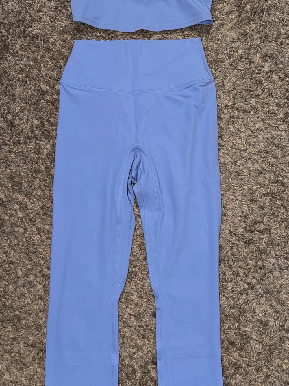 High-Waist Women's Leggings in Periwinkle Blue